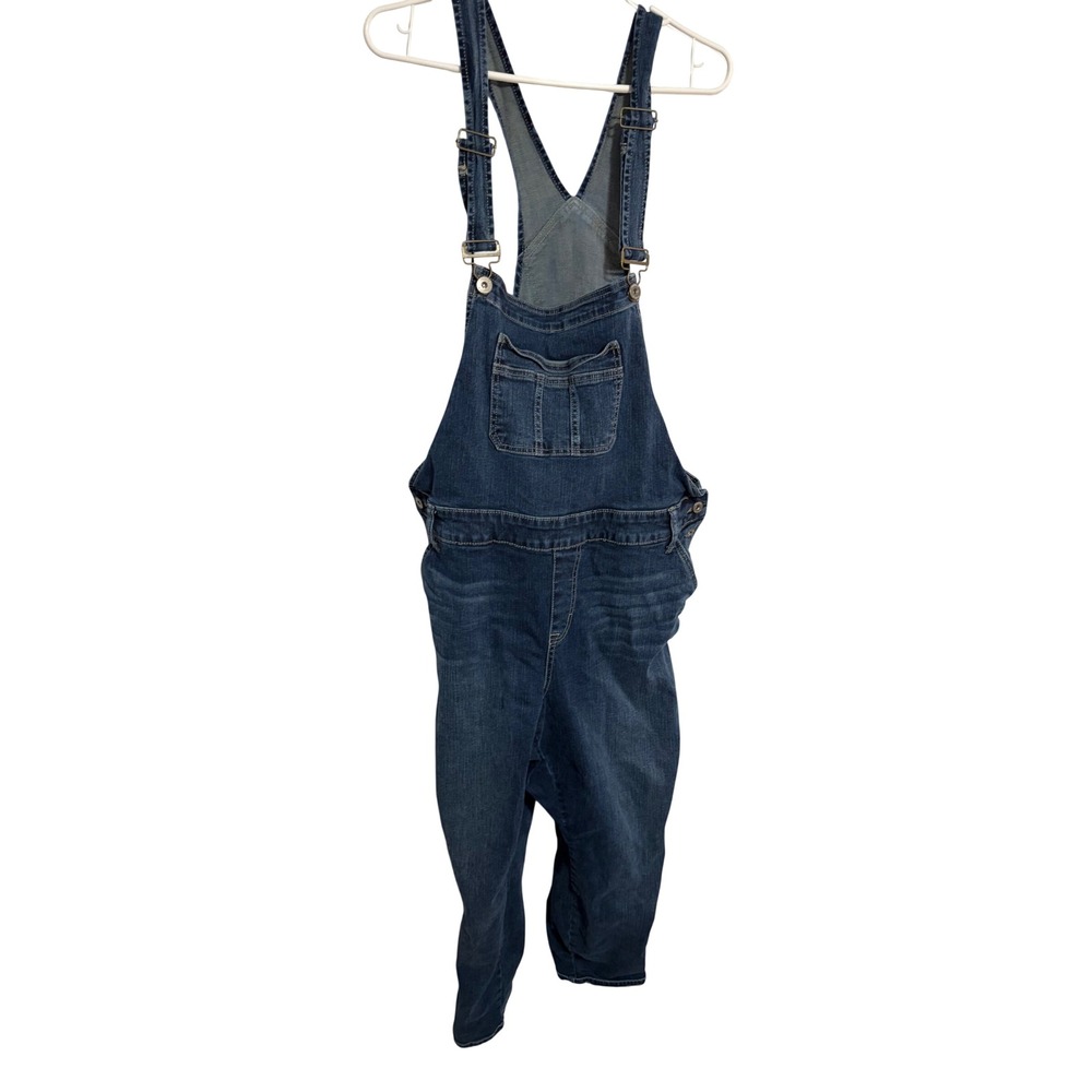 Torrid Denim Overalls Classic Medium Wash Adjustable Bib Dungarees Size 20 - Picture 2 of 11